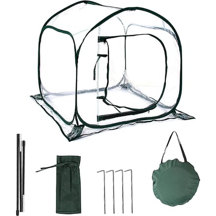 Mini serre de jardin transparente isolée et chaude