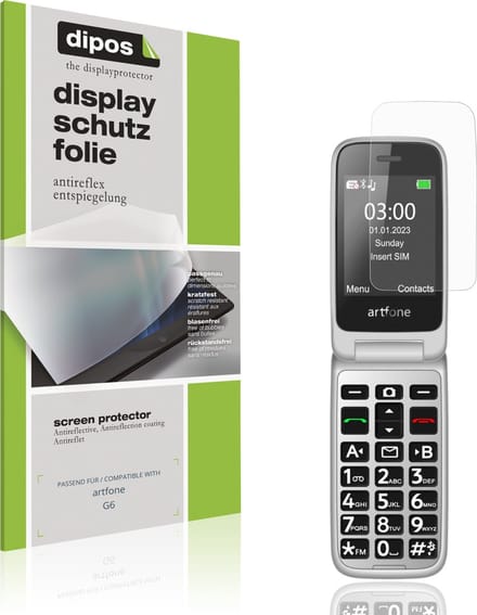 dipos – 4x Matte Beschermfolie geschikt voor artfone G6 | Krasbestendige & antireflecterende Screenprotector Ultra-Thin