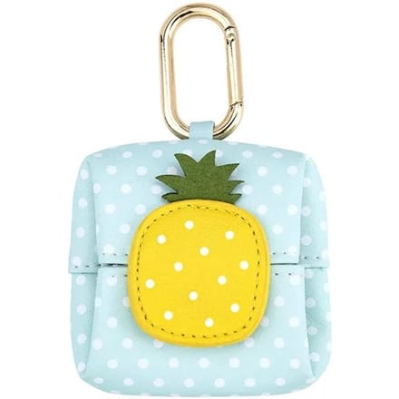 Pendentif Mignon Sac Écouteurs Cuir Microfibre Mini Sac Rangement Rouge à Lèvres Mode Porte-Monnaie Multifonctionnel Portefeuille bleu