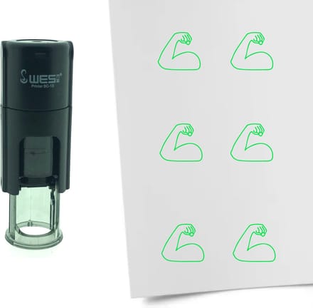 CombiCraft Stempel spierbal rollen 10mm rond - Groene inkt