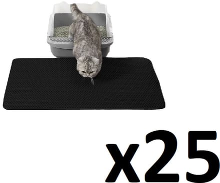 Kattenbakmat 60x45cm - zwart x 25