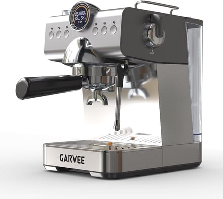 Compacte Pistonmachine met Melkopschuimer - Espressomachine - 20 Bar - 1.5 Liter - Snelverwarmend - 1200W