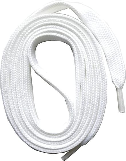 Schoenveters-plat-wit-120 cm