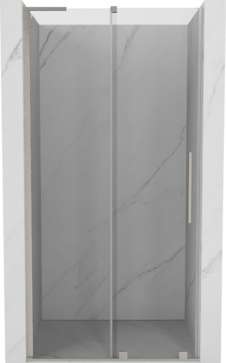 Mexen Velar L schuifdeur 90 , transparant, geborsteld nikkel - 871-090-003-01-97