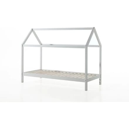 Vipack Kinderbed Dallas 90x200cm - Kajuitbed - Bed met Dak - Peuterbed - Ledikant - Bedframe Wit