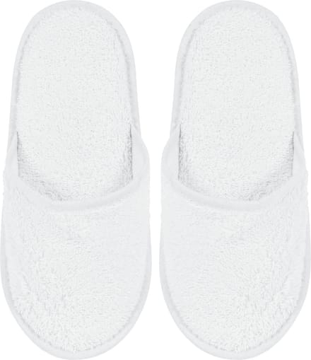 Badslippers Badstof met Zool Uni Pure Wit Maat 43 - 1 Paar