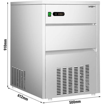 GGM Gastro Eiswürfelbereiter - Hohlzylinder - 80 kg/24 h Zilver