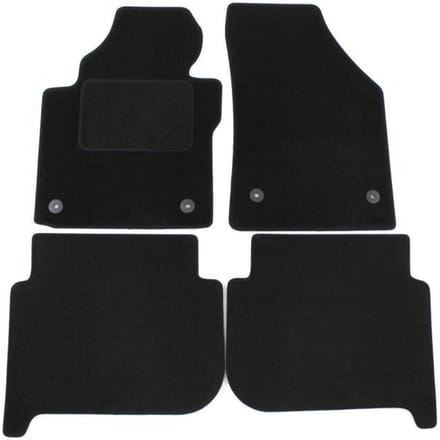 Tapis de sol - VW - Touran 2011-2015 - Velours noir - Ajustement précis - Antidérapant