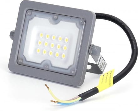 Buitenlamp grijs | LED bouwlamp 10W=90W schijnwerper | daglichtwit 6500K - 90° lichthoek | waterdicht IP65