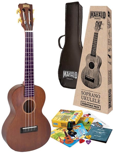 Essentials Uke Pack: Java Tenor Uke - Trans Brown