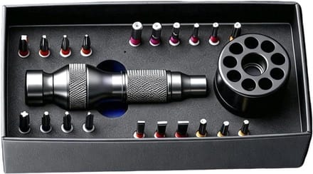 Schroevendraaierbitset - Precisietips Driver Set - Elektronica Repareren - Magnetische Kleine Tips - 22 Stuks - Grijs