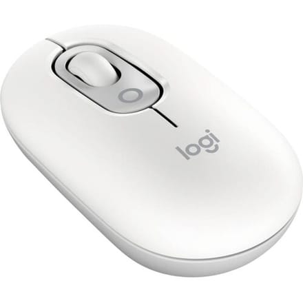 Logitech POP Muis Bluetooth Optisch Wit 4 Toetsen 4000 dpi Easy Switch 3 apparaten, Geïntegreerd scrollwiel