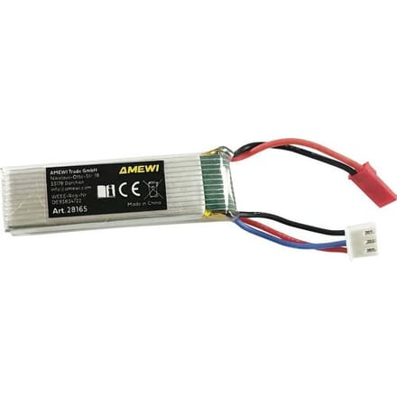 Amewi LiPo accupack 7.4 V 600 mAh Aantal cellen: 2 Softcase JST