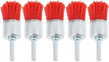 Dailygoods - Rode Nylon Schurende Draad Borstel Set van 5 Stuks