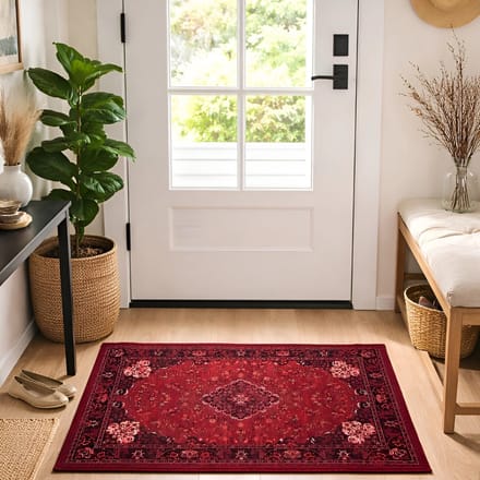 Lavandoux - Deurmat - Vintage - Azra - Rood - 50 x 80 cm