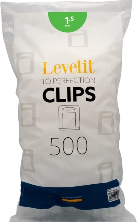 Levelit - Leveling clips 1,5 mm - 500 stuks