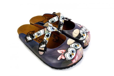 GOBY Clogs met Koude Pinguïns – Handgemaakt – Hoge Kwaliteit – Maat 36