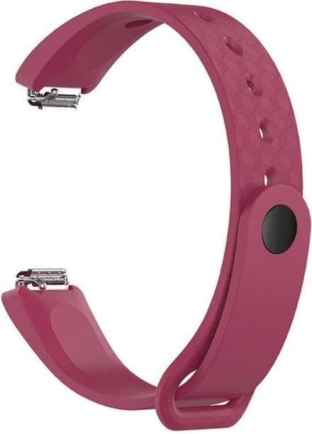 KELERINO. Siliconen bandje geschikt voor Fitbit Inspire (HR) - 3D Design - Rood - Small