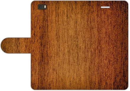 Huawei Ascend P8 Lite Book Style Case Donker Hout