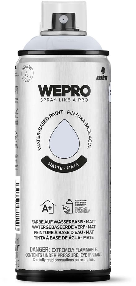 Spuitbus Blauw Santorini Mat MTN WEPRO WATER-BASED PAINT 400ML