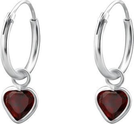 Montebello Oorbellen Adel Red - 925 Zilver E-Coating - Hart - ∅10mm