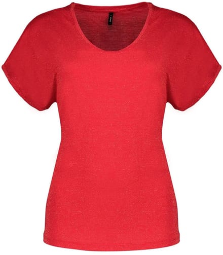 Only Harrie Life T-shirt Met Korte Mouwen Rood M Vrouw