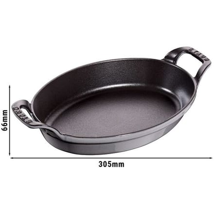 STAUB SPECIALITIES - Bakvorm - ovaal - 240mm - Gietijzer - Grafietgrijs