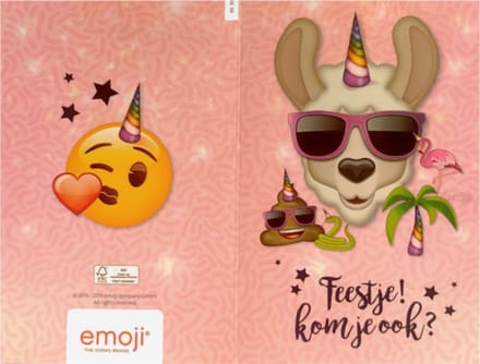 Interstat - Uitnodigingskaarten - Emoji Feestje - 6st.