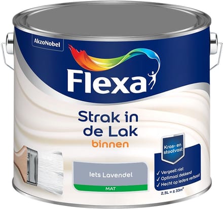 Flexa - Strak In De Lak Binnenlak Mat - Iets Lavendel - Mengverf - 2,5 L