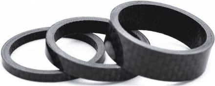 Balhoofd spacerset 1-1/8 (ø28.6) 3-delig 3/5/10mm Carbon