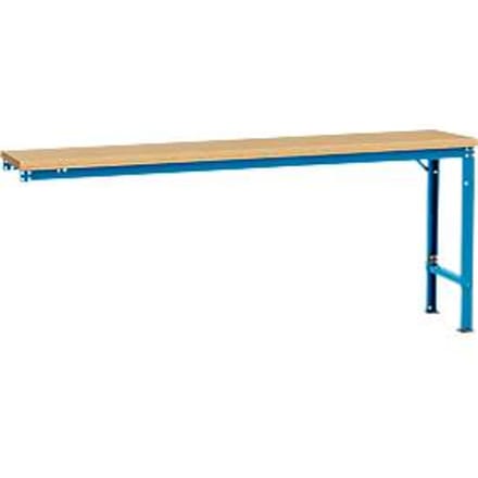 Manuflex aanbouwtafel UNIVERSAL Speciaal, 2000 x 800 mm, multiplex natuur, lichtblauw