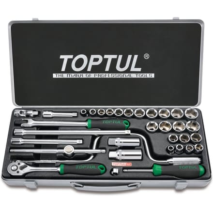 Dopsleutelset TOPTUL 3/8 34 stuks