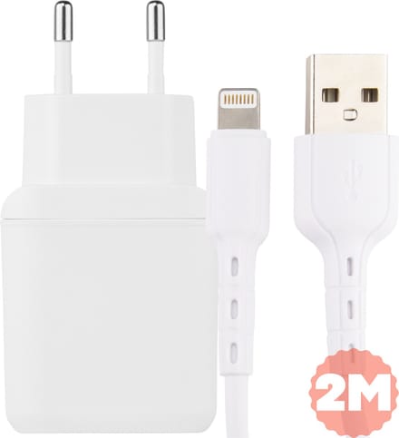 18W USB Power Adapter met Oplader Kabel - Geschikt voor Apple iPad, iPhone met Lightning Poort - 2 Meter