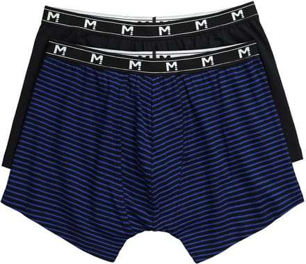 Men Plus - Heren - Midpants set van 2 onderbroek - Kobaltblauw - Maat L