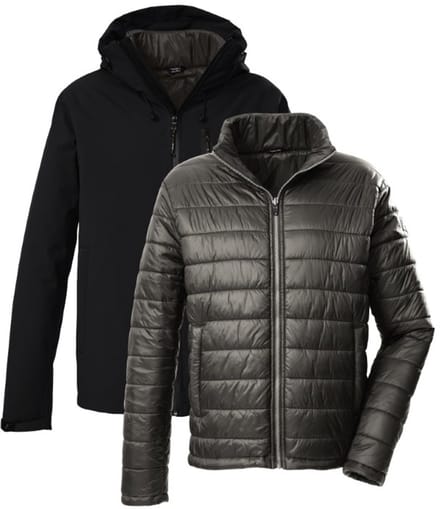 Killtec heren winterjas - functioneel - 3 in 1 - 43492 - zwart - maat 3XL