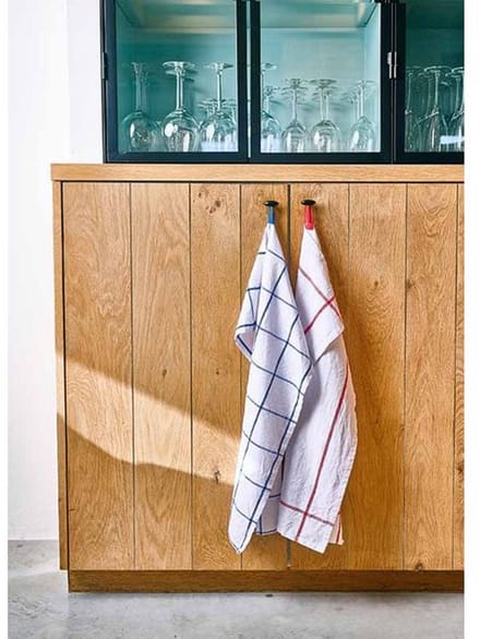 Koton Keukenhanddoek Set4 Wit/blauw 50x70cm
