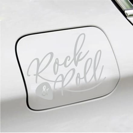 Bumpersticker - Rock & Roll - 11,4 X 14,8 - Licht Grijs