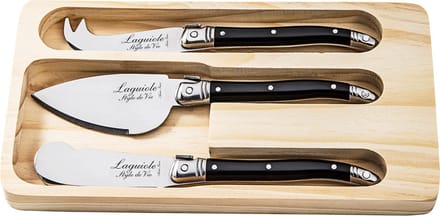 Laguiole Style de Vie Kaasmessenset Premium Line - 3-delig - Zwart