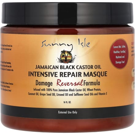 Sunny Isle, Jamaican Black Castor Oil, Intensive Repair Mask, 16 fl oz white