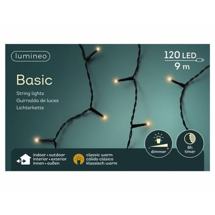 Kerst LED verlichting binnen/buiten warm  9 meter 120 lampjes