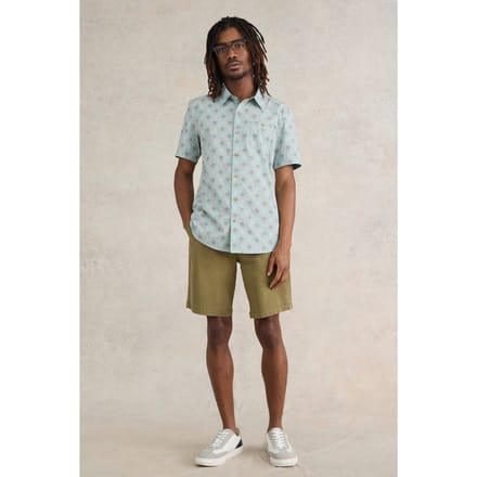 White Stuff Daisy Tile Printed Ss Shirt Blue Print Größe: M | Casual hemden Outlet | Herren | Blau