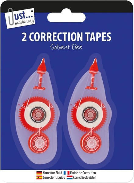 2x Correctietape Wit voor Papier - Direct Overschrijfbaar