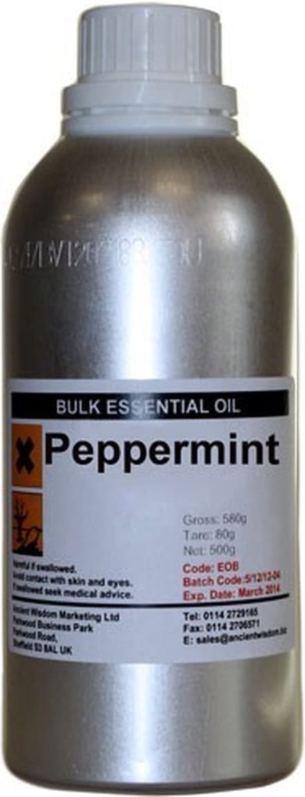 Etherische Olie Pepermunt 500ml - 100% Essentiële Pepermunt Olie - Etherische Oliën in Bulk - Aromatherapie - Diffuser Olie