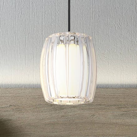 Globo Hanglamp Maribel, Ø 18 cm chroom/transparant, kunststof