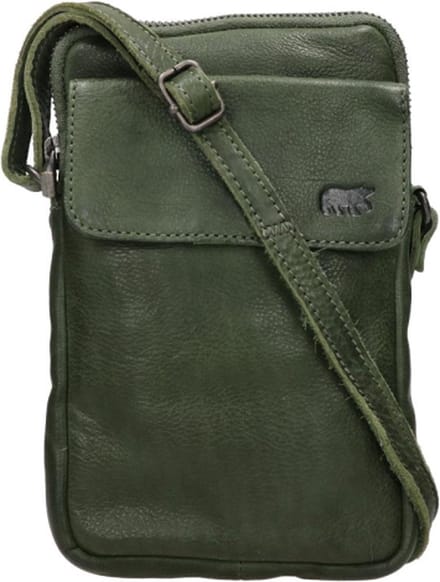Bear Design Telefoontasje / Crossbodytas Dames - Leer - Igor - Groen
