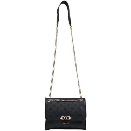 GUESS schoudertas Anise Convertible Xbody Flap Black Logo zwart