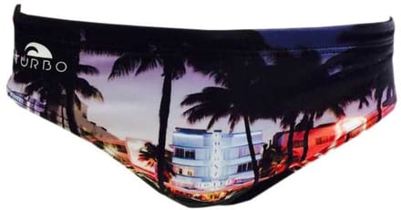 Turbo Miami Beach Zwemslip Zwart 4XL Man