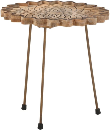Camelia-Salontafel - 40 cm - Walnoot Mangohout