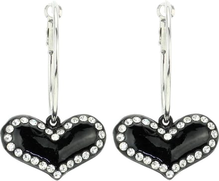 Behave - Oorringen dames - Romantische look - Hartje met kristal
