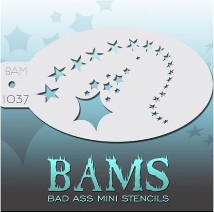 Bad Ass Mini Schmink sjabloon / Stencil Sterren